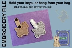 ITH Tiny Dog Key Fob - Embroidery Design Product Image 2