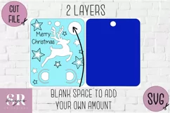 Christmas reindeer Money card | Paper cutting | Money card Product Image 2