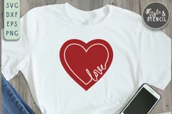 Valentine Love Heart SVG - PNG, DXF, EPS, SVG, Cut File Product Image 5