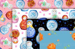 Matryoshka Digital Paper, Nesting Dolls Patterns Product Image 6
