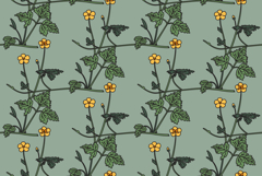 Botanical floral meadow seamless pattern vector illustration Product Image 1