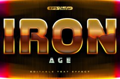 80s iron age editable text effect back to the future theme Product Image 1