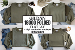 Gildan 18000 Sand Folded Flat Lay Mockups Product Image 1