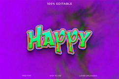 Vibrant Happy Text Graphic Design Product Image 1