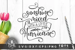 Sunshine mixed with a little hurricane SVG DXF EPS PNG Product Image 1