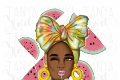 Watermelon Design | Afro Woman | Sublimation Png Product Image 2