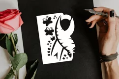 Papercut Cancer Ribbon Wellness Card Cover with Butterflies Product Image 4