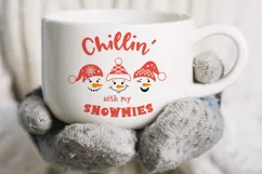 Chillin with my snowmies, snowman svg, Christmas svg quote. Product Image 2