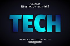 Gradient Future Technology Illustrator Text Style Effect Product Image 1