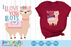 llama svg, alpaca svg, llama face svg, Valentine SVG Product Image 1