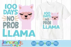 100 days no probllama svg, 100 days of school svg, Llama svg Product Image 1