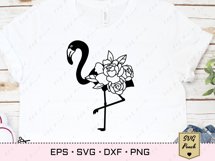 Floral flamingo SVG Product Image 3