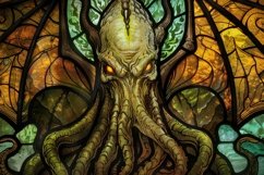 Horror Stained Glass Background Wallpaper Product Image 1