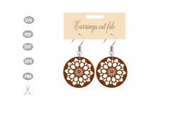 Earrings Template SVG Design Product Image 1