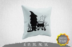 Black and White Witch SVG Product Image 3