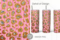 Leopard print glitter tumbler, 20 oz tumbler template Product Image 5