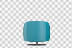 Isometric Arm Chair 3D isolated render Product Image 1