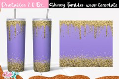 Pink and gold Valentines day 20 Oz. Skinny Tumbler Product Image 3