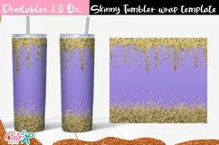 Pink and gold Valentines day 20 Oz. Skinny Tumbler Product Image 3