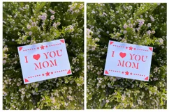 I Love You MOM, Cutting Card SVG, Mom greeting cards, Cricut Product Image 4