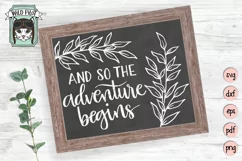 And So The Adventure Begins SVG, Wedding Sign SVG Cut File Product Image 1