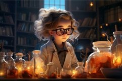 Young scientist in a magical laboratory Product Image 1