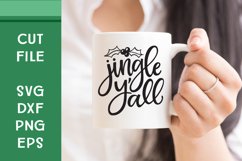 Jingle Y'all, Hand Lettered, Cut File Product Image 1