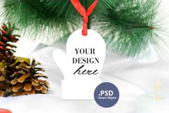 Christmas Glove Ornament Mockup PSD, Glove Ornament Mockup Product Image 2