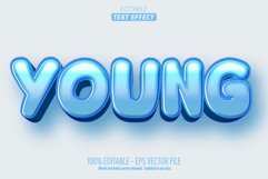 Young text effect, editable blue text style Product Image 1