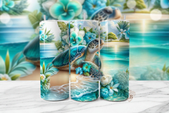 Tropical Turtle 20oz Tumbler Wrap Product Image 1