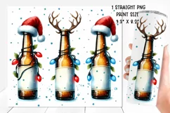 Funny christmas beer Tumbler Wrap|PNG. Product Image 2