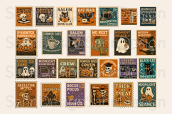Halloween Postage Stamp Clipart Bundle, Retro Vintage Product Image 2