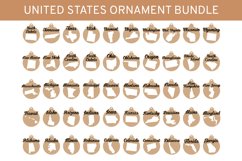 United States Ornament Bundle, Christmas Ornament SVG Product Image 3