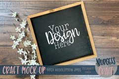 Square framed sign flowers Craft mock up |High Res JPEG Product Image 1