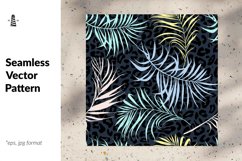 Palm leaves and leopard skin pattern Product Image 1