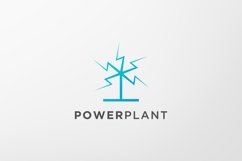 lightning leaf plant logo Product Image 1