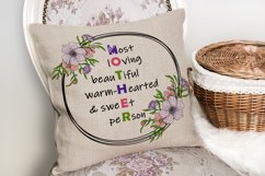 Mother Quote Sublimation| Mother's Day | Flower Wreath PNG Product Image 3