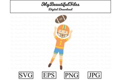 rugby player SVG - Cute rugby player SVG, EPS, PNG and JPG Product Image 1
