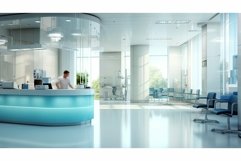 reception blurred medical clinic interior Product Image 1