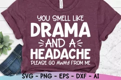 You Smell Like Drama Svg, Funny Quote Svg, Sarcastic Svg Product Image 3