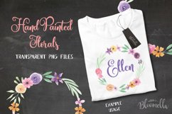 Watercolor Flower Wreath Floral Clipart Set Product Image 6