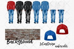 Man clipart, Male clipart, Large man Boyfriend clipart Product Image 4