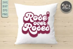 Valentine Rose Over Roses Retro SVG - PNG, DXF, EPS, SVG Product Image 6