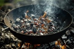 Ashes after barbecue. Generate ai Product Image 1