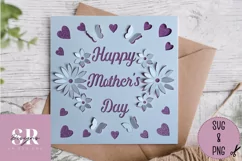 3D Floral Mother’s Day card | Paper cutting | Mother’s Day Product Image 1