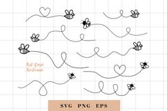 Bee Trails svg, Bee svg bundle, bee svg, flying bee svg Product Image 1