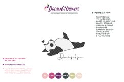 Sleeping Panda Bear SVG | Funny Panda Product Image 2
