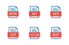 Set Of File Formats Icons Product Image 1