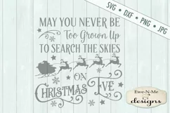 Search Skies Christmas Eve Santa Sleigh SVG DXF Files Product Image 2