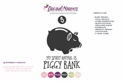 Piggy Bank - My Spirit Animal SVG Cut File Product Image 2